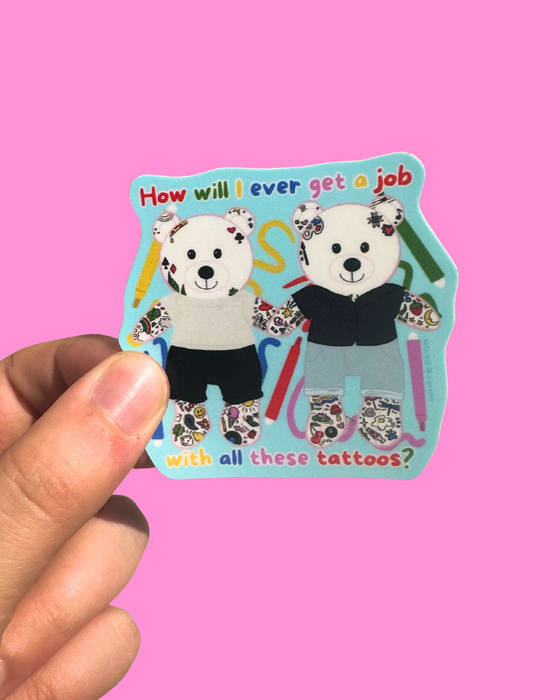 Tattoo Doodle Bears Sticker