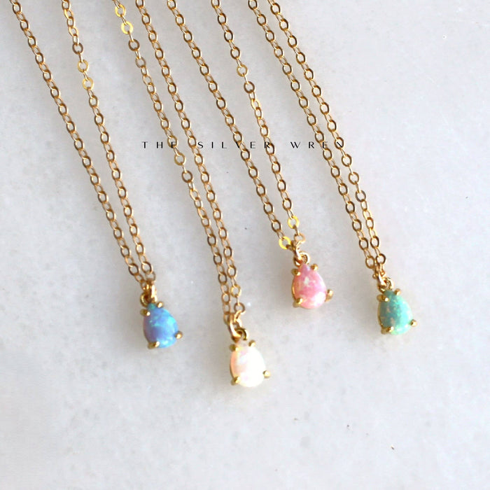 Nyla Ultra Tiny Opal Necklace