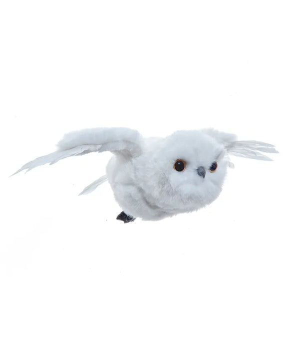 Flying White Owl Ornament