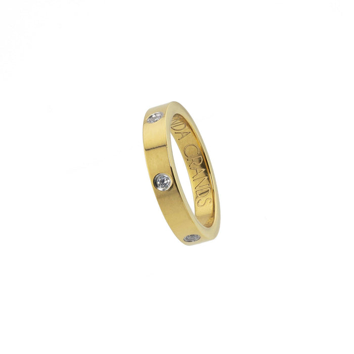 Waterproof Gold Tennis Ring Band