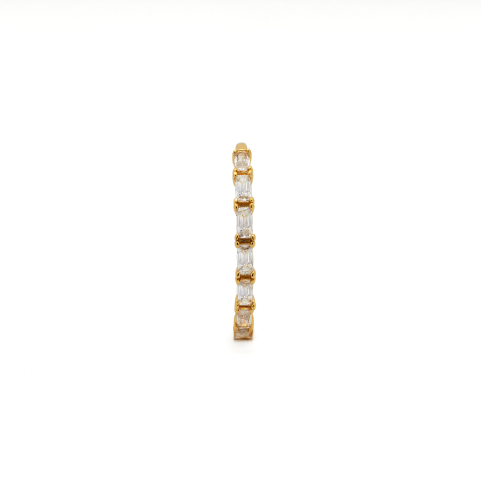 18K Gold Slim Baguette Tennis Ring