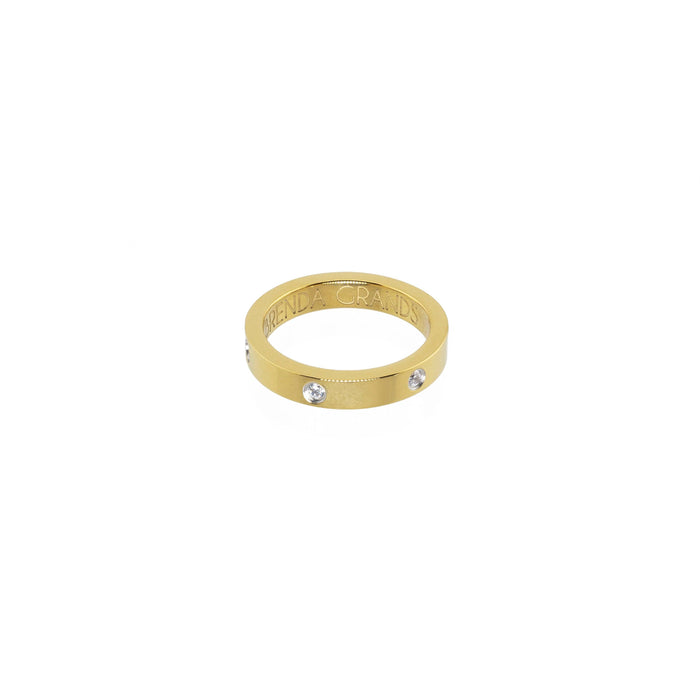 Waterproof Gold Tennis Ring Band