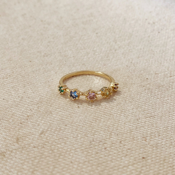 Pastel CZ Ring