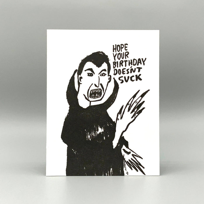 Birthday Sucks - Humorous Letterpress Birthday Card