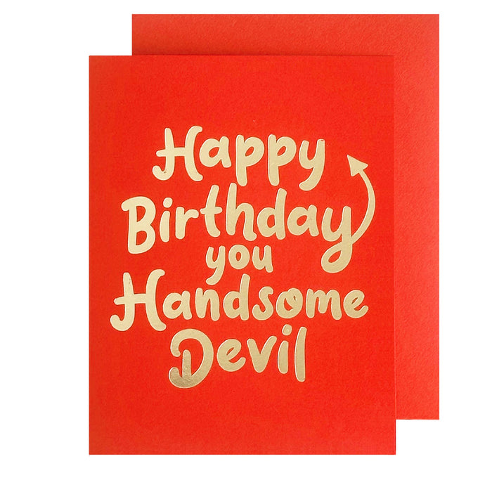 Handsome Devil Birthday Card