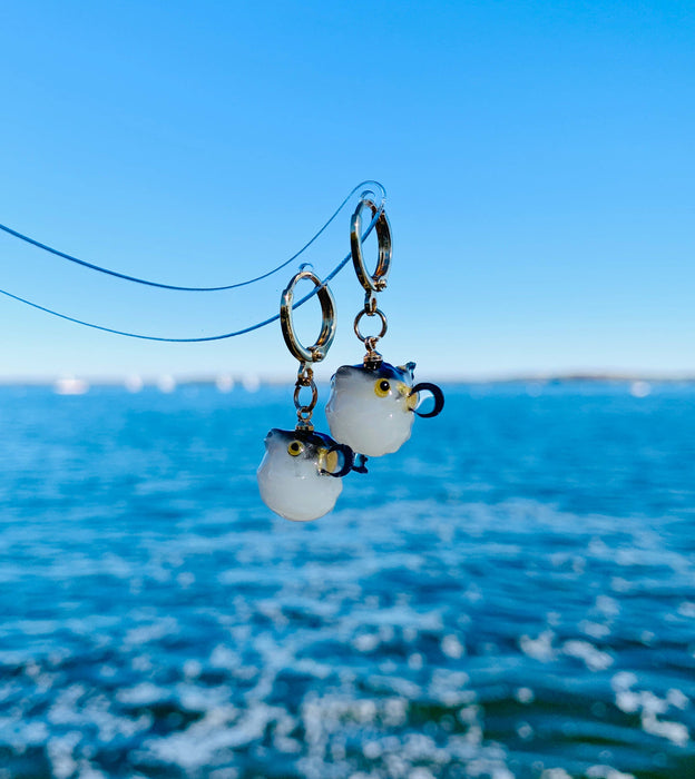 Unique Pufferfish Earrings