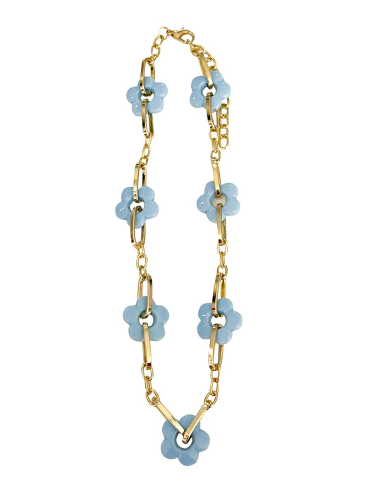 Rocco Blue Flower Accent Necklace