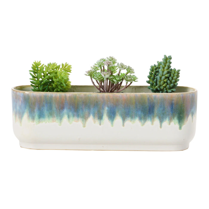 Stoneware Window Planter w/ Three Sections