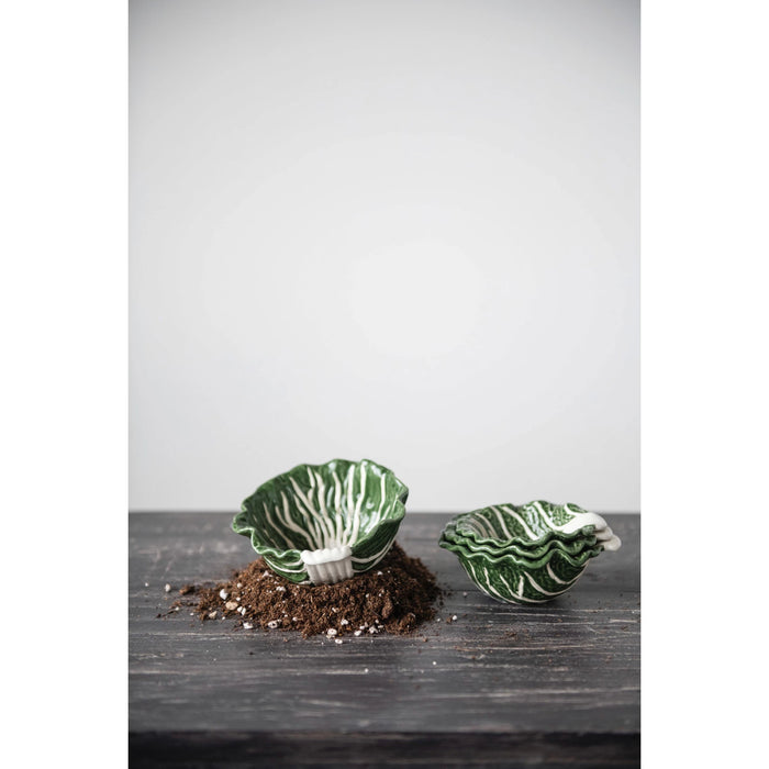 Nesting Cabbage Bowls Ceramic