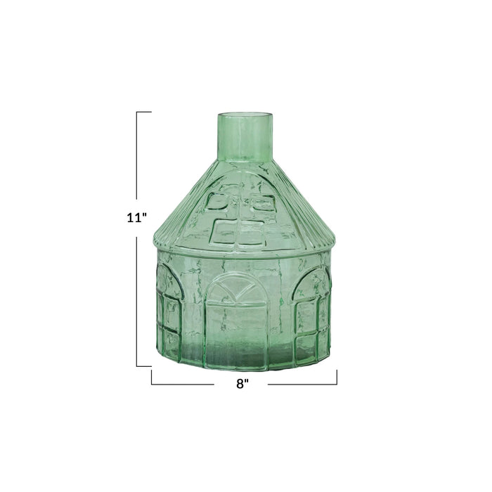 Pressed Glass House Vase