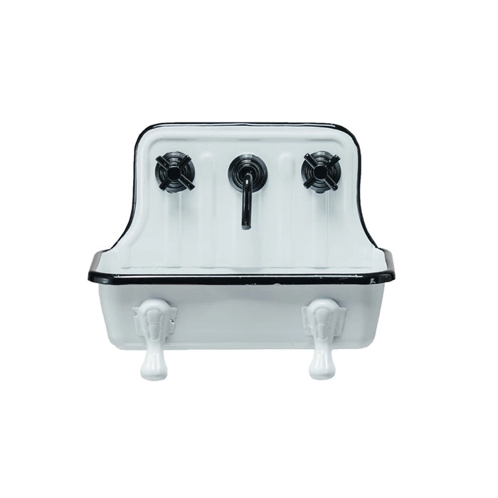 Metal Sink Soap Dish w/ Faucet