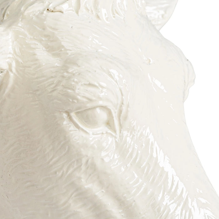 White Cow Taper Candle Holder