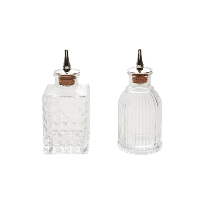 2oz Pressed Glass Bitters Bottle
