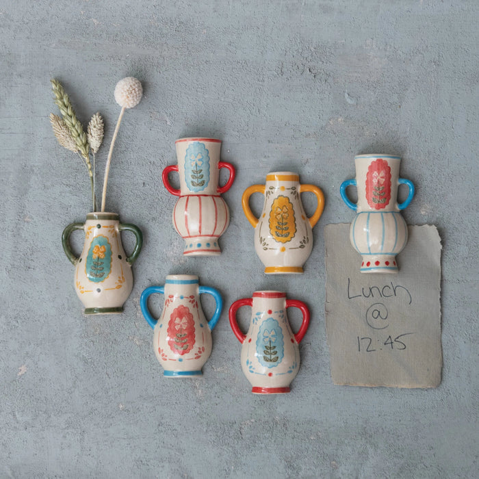 Hand-Painted Mini Vase Magnet