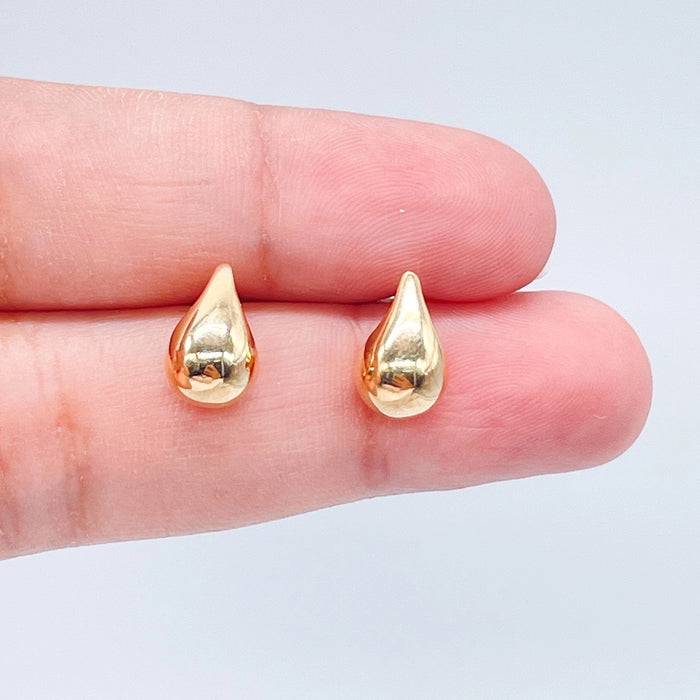 18k Gold Filled Teardrop Studs