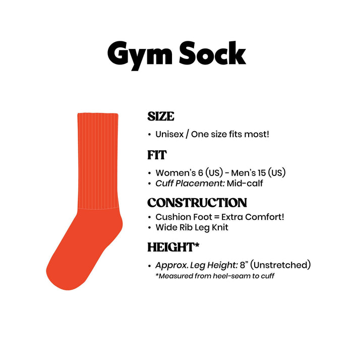 Cheese Snob Gym Crew Socks