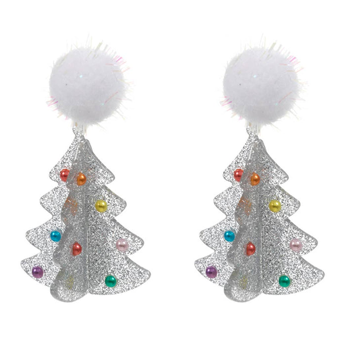 Christmas Tree Shape Acetate Post Earrings