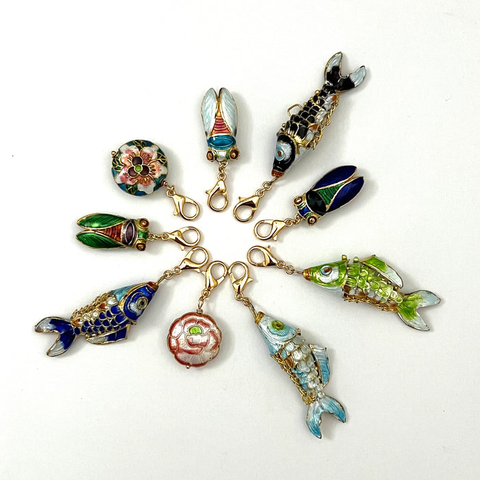 Cloisonné Rose Charm