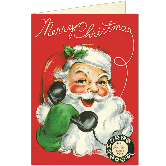 Santa Telephone Greeting Card