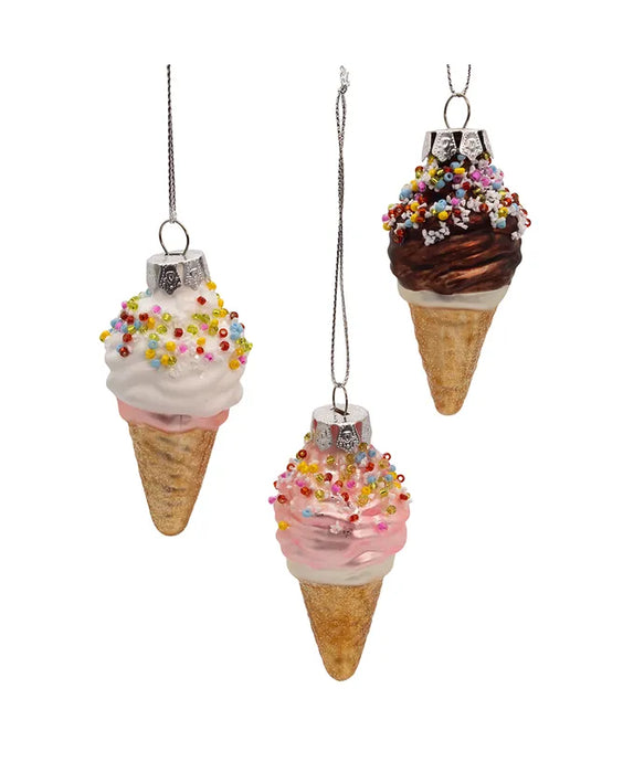 Glass Ice Cream Ornament