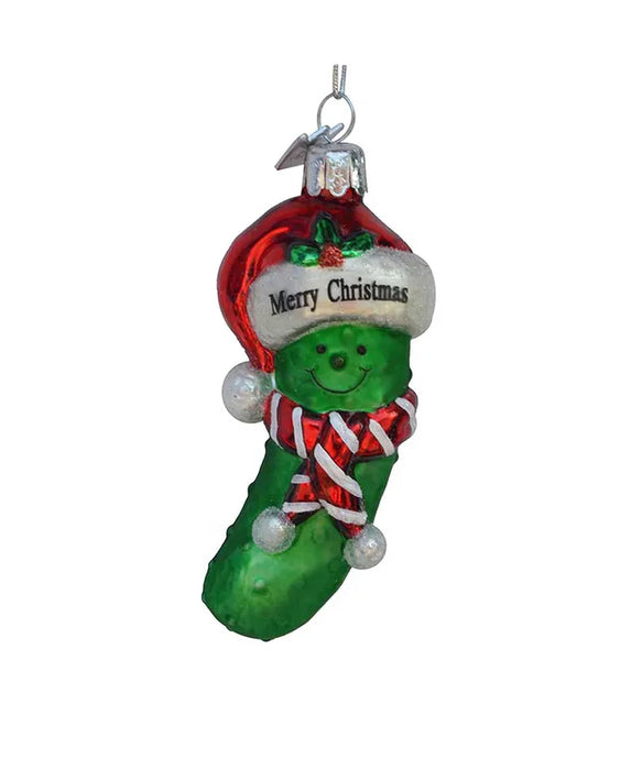 Christmas Pickle Glass Ornament