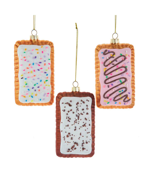 Glass Toaster Pastry Ornament