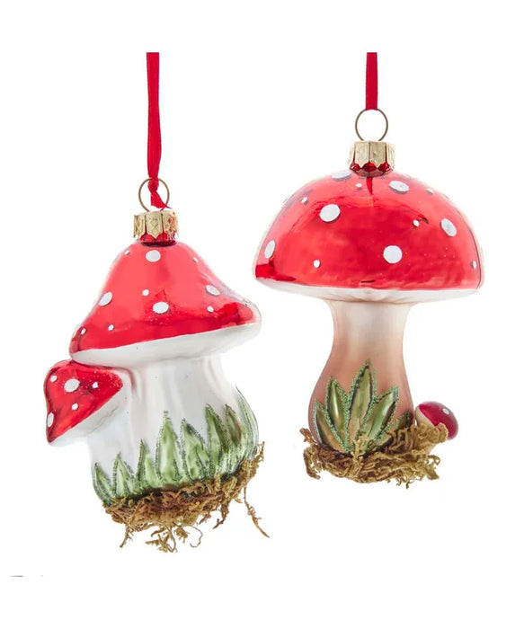 Glass Mushroom Ornament