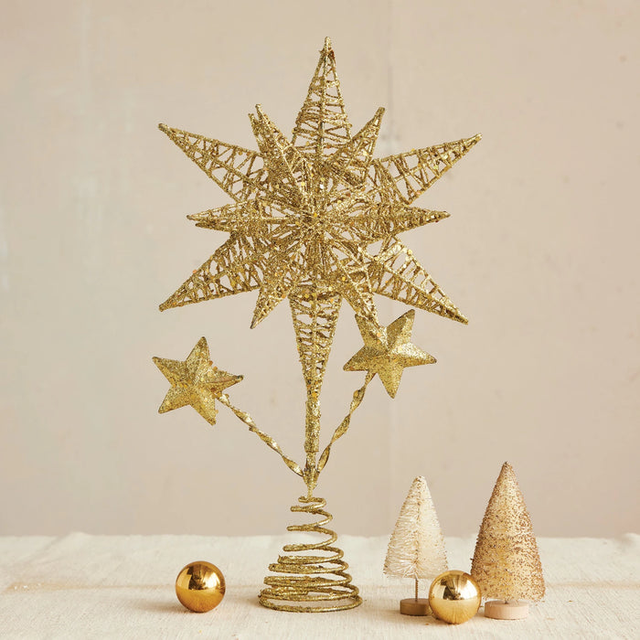 Gold Metal Multi Star Tree Topper