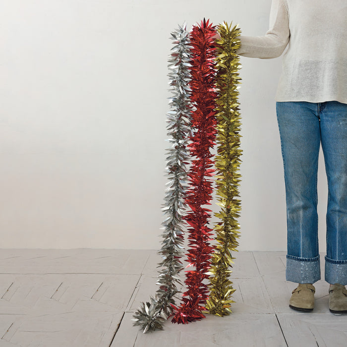 Foil Leaf Garland - Red