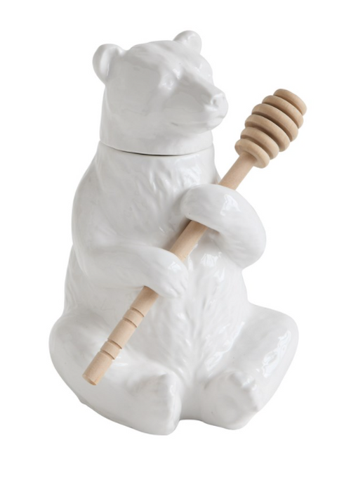 Ceramic Bear Honey Pot