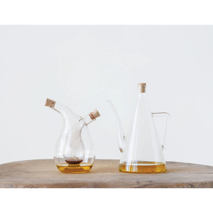 Vinegar + Oil Cruet With Cork Stoppers