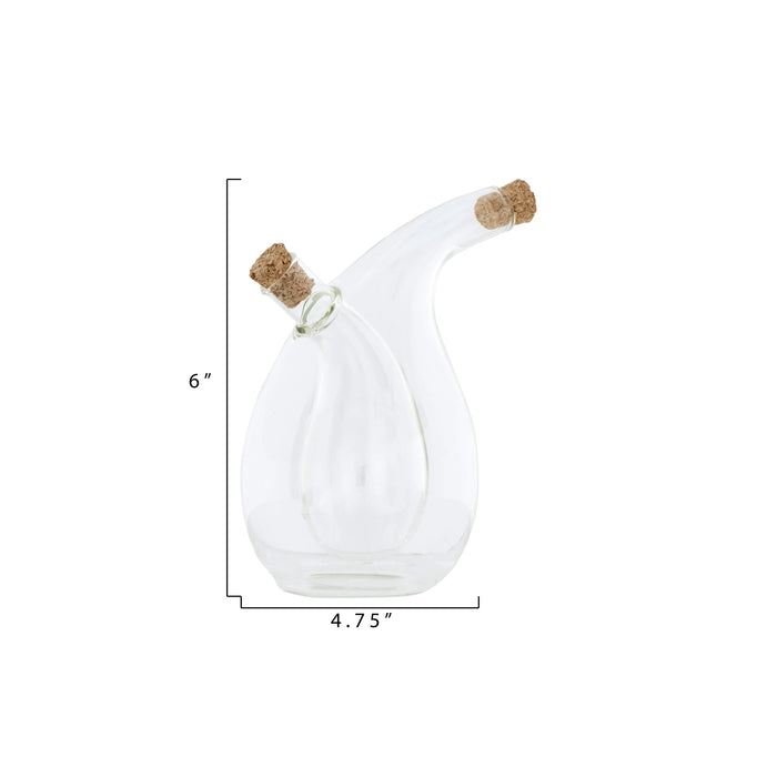 Vinegar + Oil Cruet With Cork Stoppers