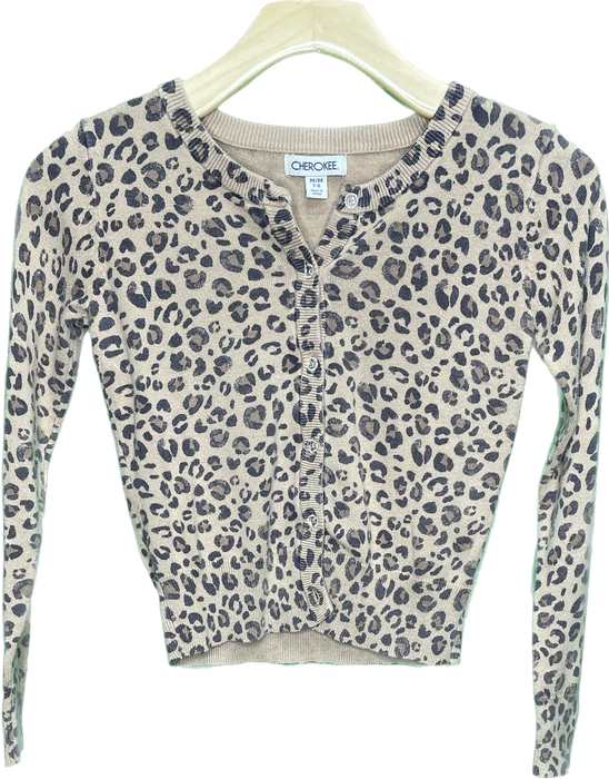 Vintage XXS/XS Y2K Crop Cheetah AOP Top